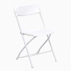 White Folding Metal Chair...