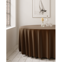 Brown Round Tablecloth...