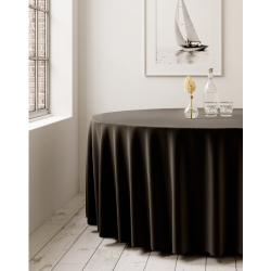 Black Round Tablecloth...
